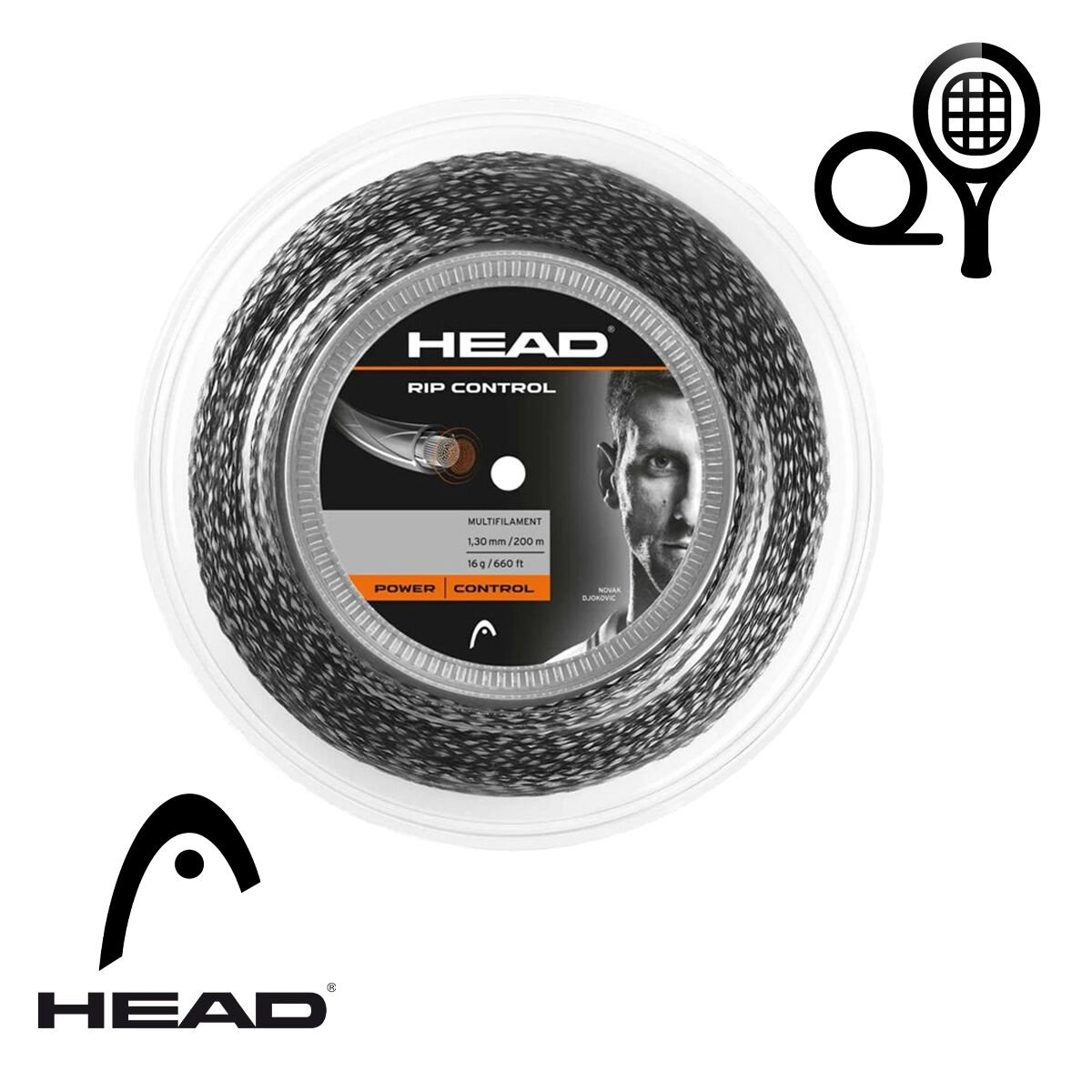 Head RIP Control 1.25 mm Tenis Kordajı Siyah 200 m Reel
