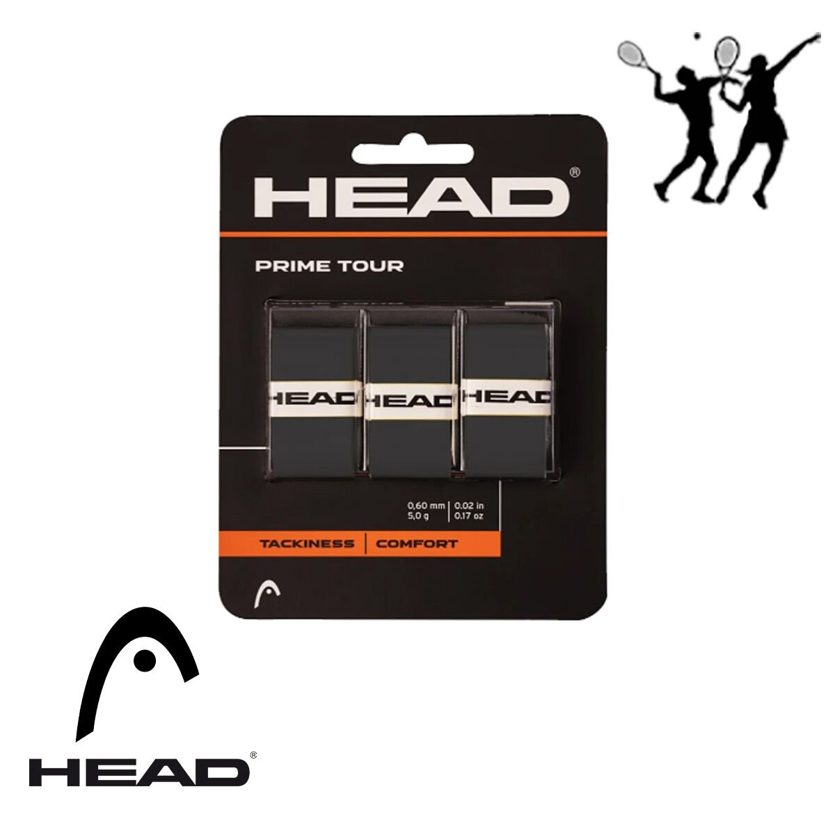 Head Prime Tour Overgrip 3'lü Tenis Grip Siyah