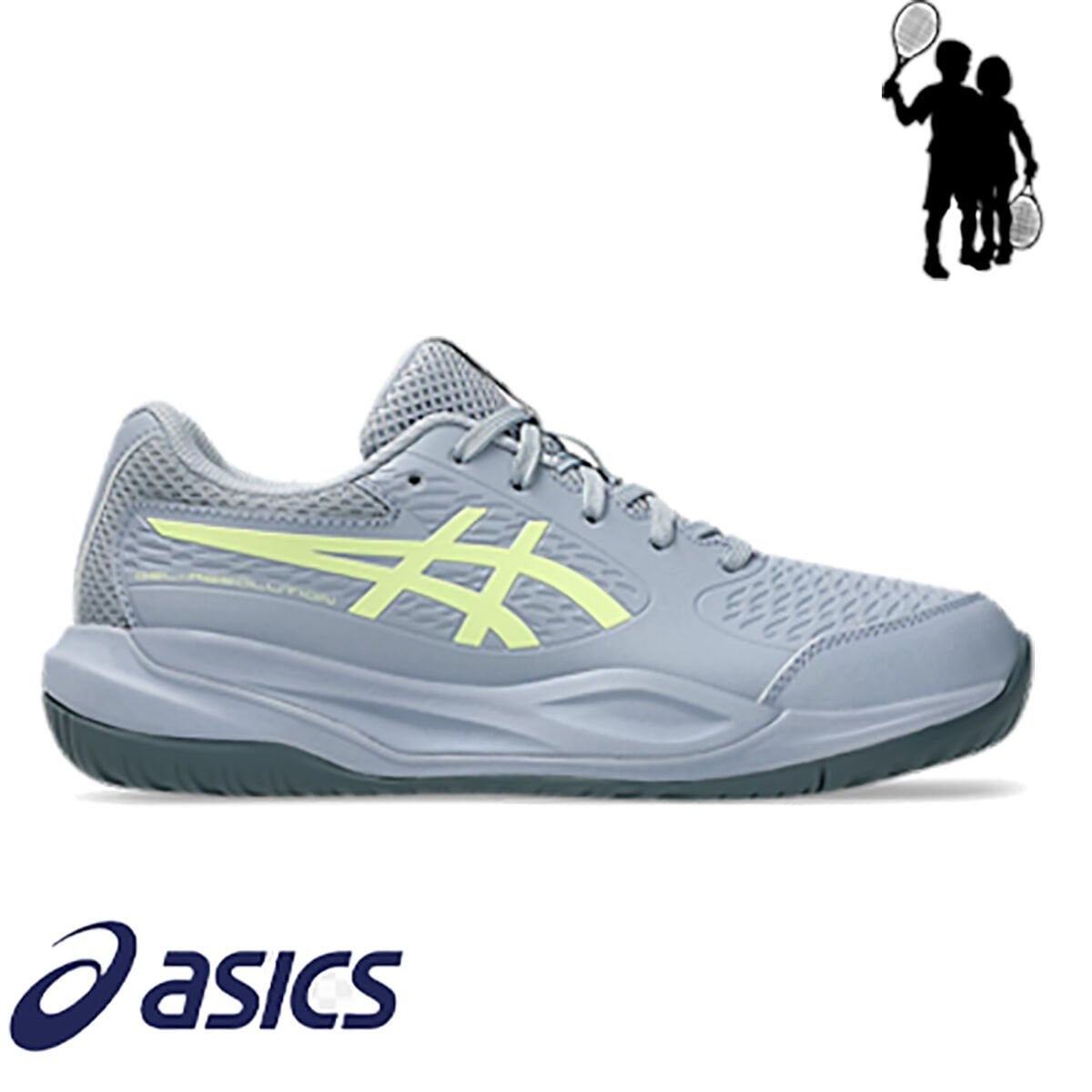 Asics Gel-Resolution X GS Çocuk Tenis Ayakkabısı Grey Blue / Pistachio