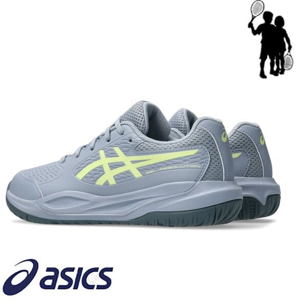 Asics Gel-Resolution X GS Çocuk Tenis Ayakkabısı Grey Blue / Pistachio