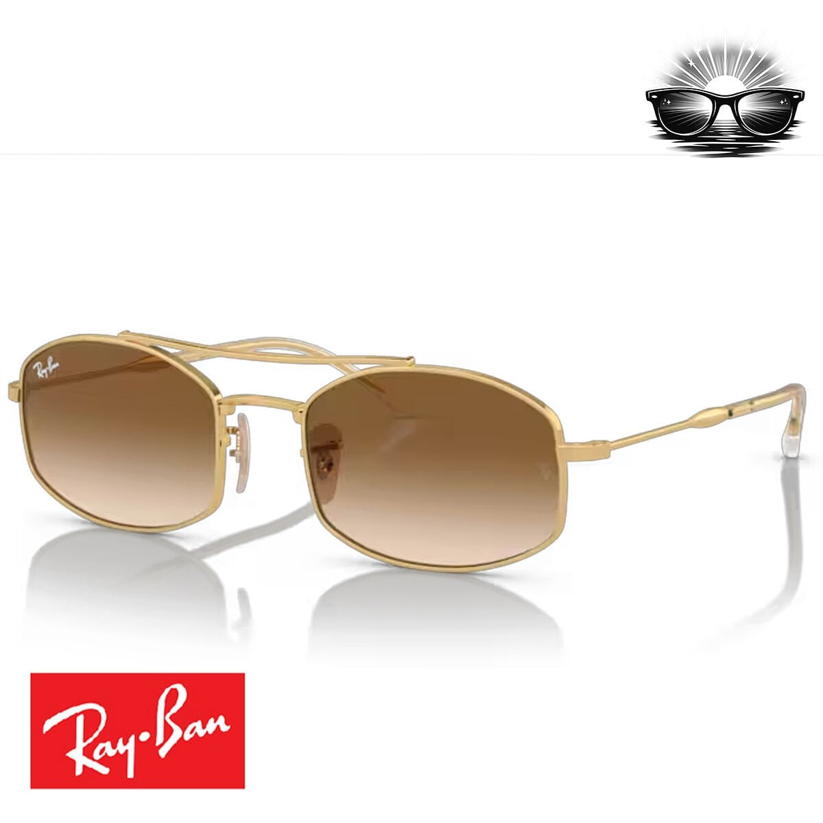 Ray-Ban RB3719 001/51 Arista Altın Kahverengi Gradyan Güneş Gözlüğü