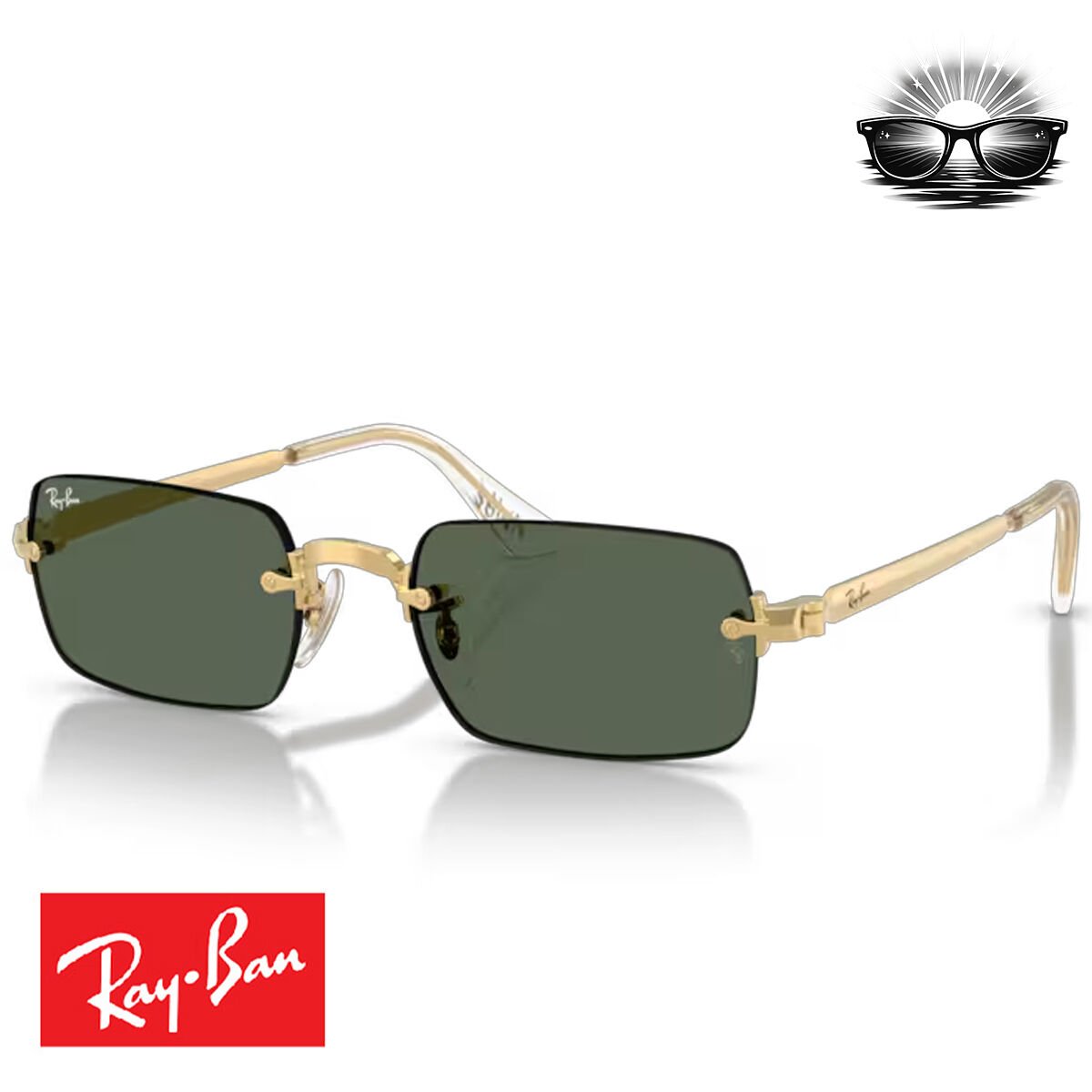 Ray-Ban RB3928 001-71 Arista Altın Koyu Yeşil Güneş Gözlüğü