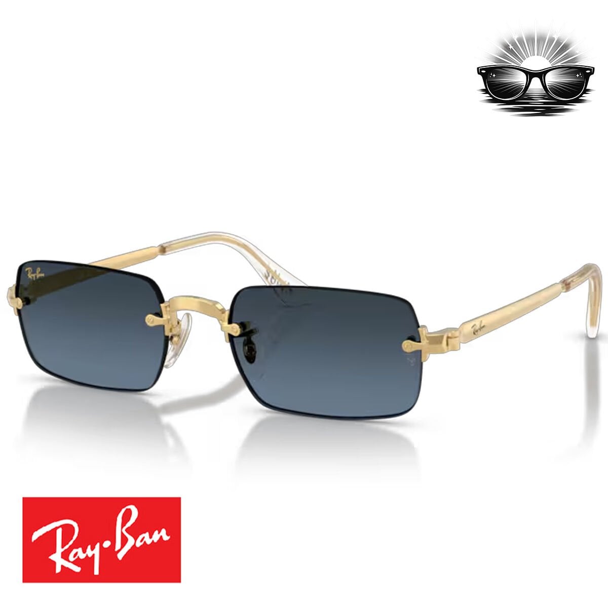 Ray-Ban RB3928 001/S2 Arista Altın Mavi Degrade Güneş Gözlüğü