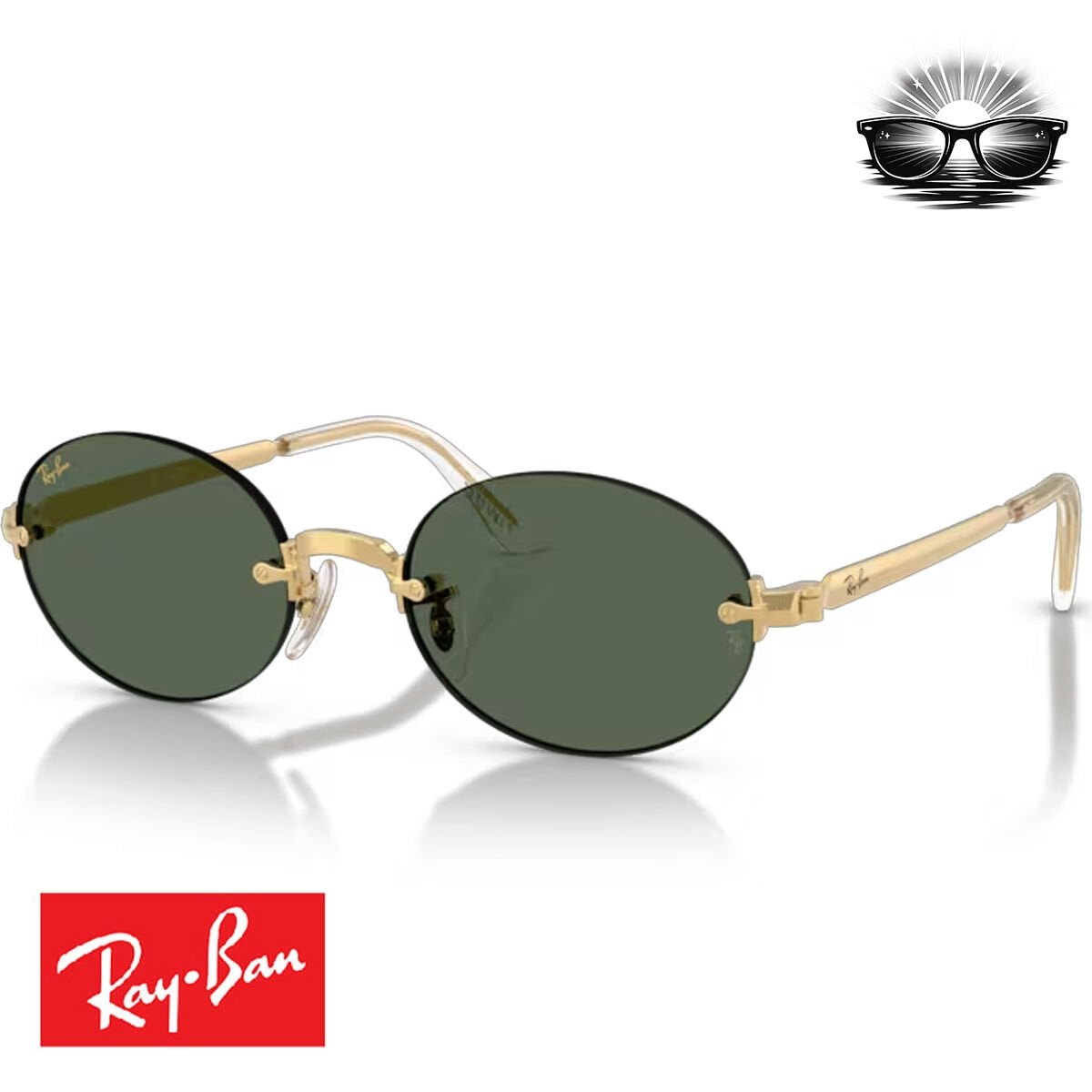 Ray-Ban RB3929 001/71 Arista Altın Yeşil Cam Güneş Gözlüğü