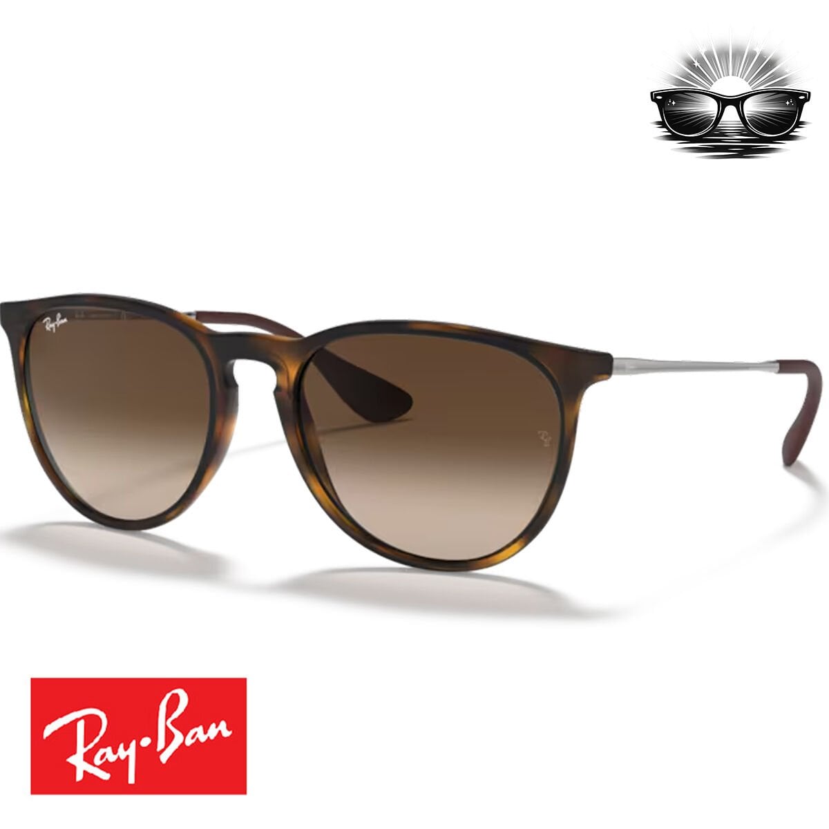 Ray-Ban RB4171 Erika 865/13 Kauçuk Havana Kahverengi Degrade Güneş Gözlüğü