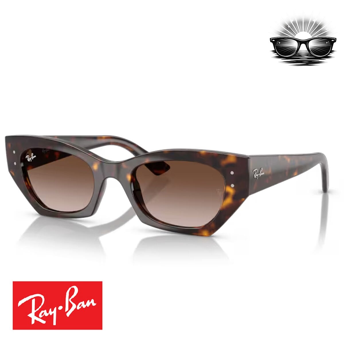Ray-Ban RB4430 Zena 135913 Havana Kahverengi Degrade Güneş Gözlüğü