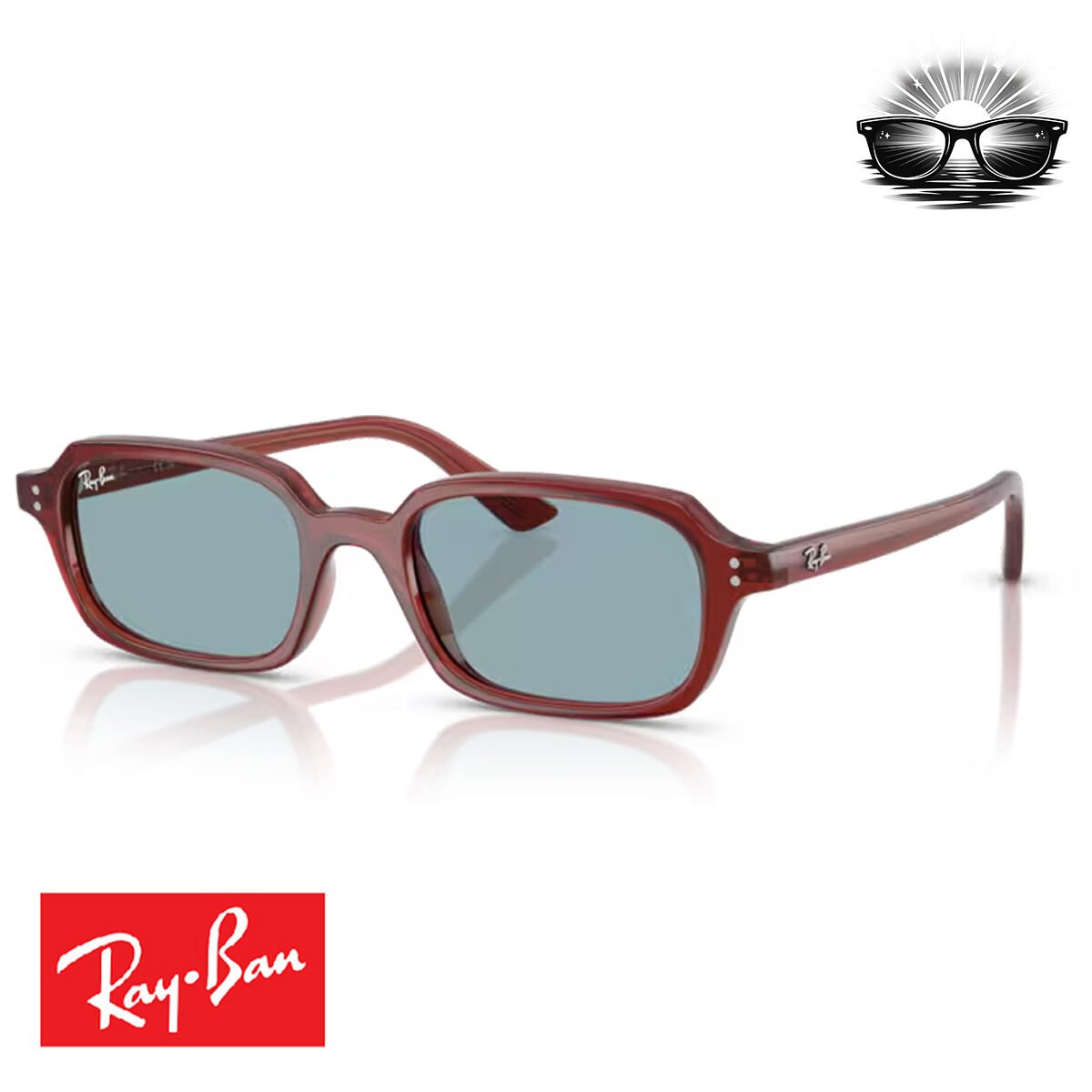 Ray-Ban RB4455 680980 Paslı Kahverengi Mavi Cam Güneş Gözlüğü