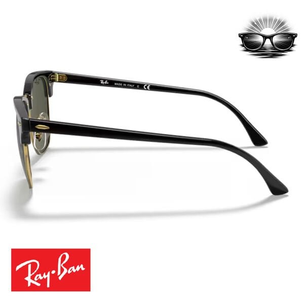 Ray-Ban RB3016 Clubmaster W0365 Altın Üstüne Siyah G-15 Yeşil Güneş Gözlüğü