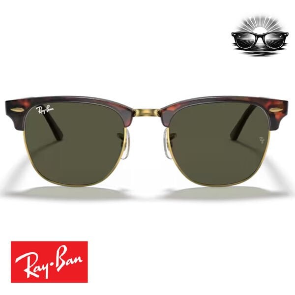 Ray-Ban RB3016 Clubmaster W0366 Altın Üzerine Kaplumbağa Kabuğu G-15 Güneş Gözlüğü