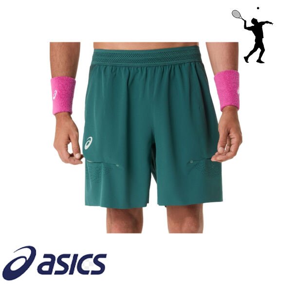 Asics Match Laser Cut 7IN Short Erkek Tenis Şortu – Yeşil