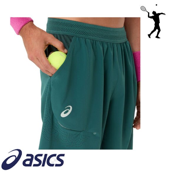 Asics Match Laser Cut 7IN Short Erkek Tenis Şortu – Yeşil