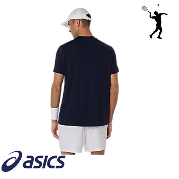 Asics Court SS Top Erkek Tenis Tişört – Lacivert