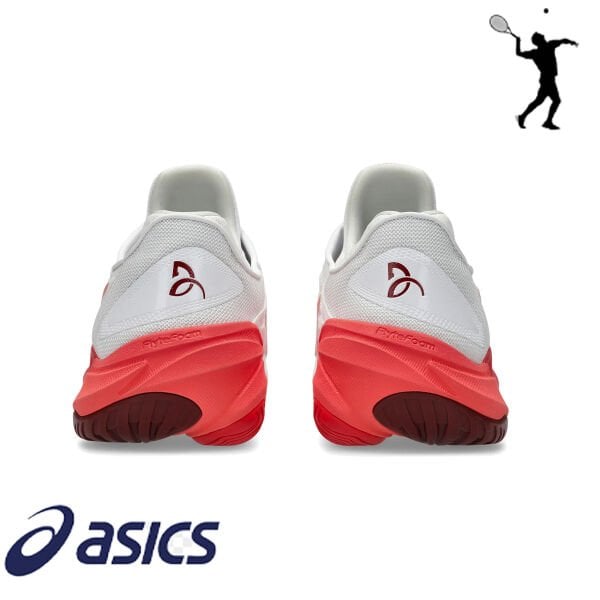 ASICS Court FF 3 Novak Erkek Tenis Ayakkabısı – White / Electric Red (Hard Court)