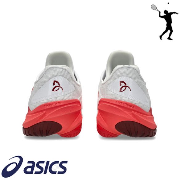 ASICS Court FF 3 Novak Erkek Tenis Ayakkabısı – White / Electric Red (Hard Court)