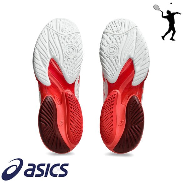 ASICS Court FF 3 Novak Erkek Tenis Ayakkabısı – White / Electric Red (Hard Court)