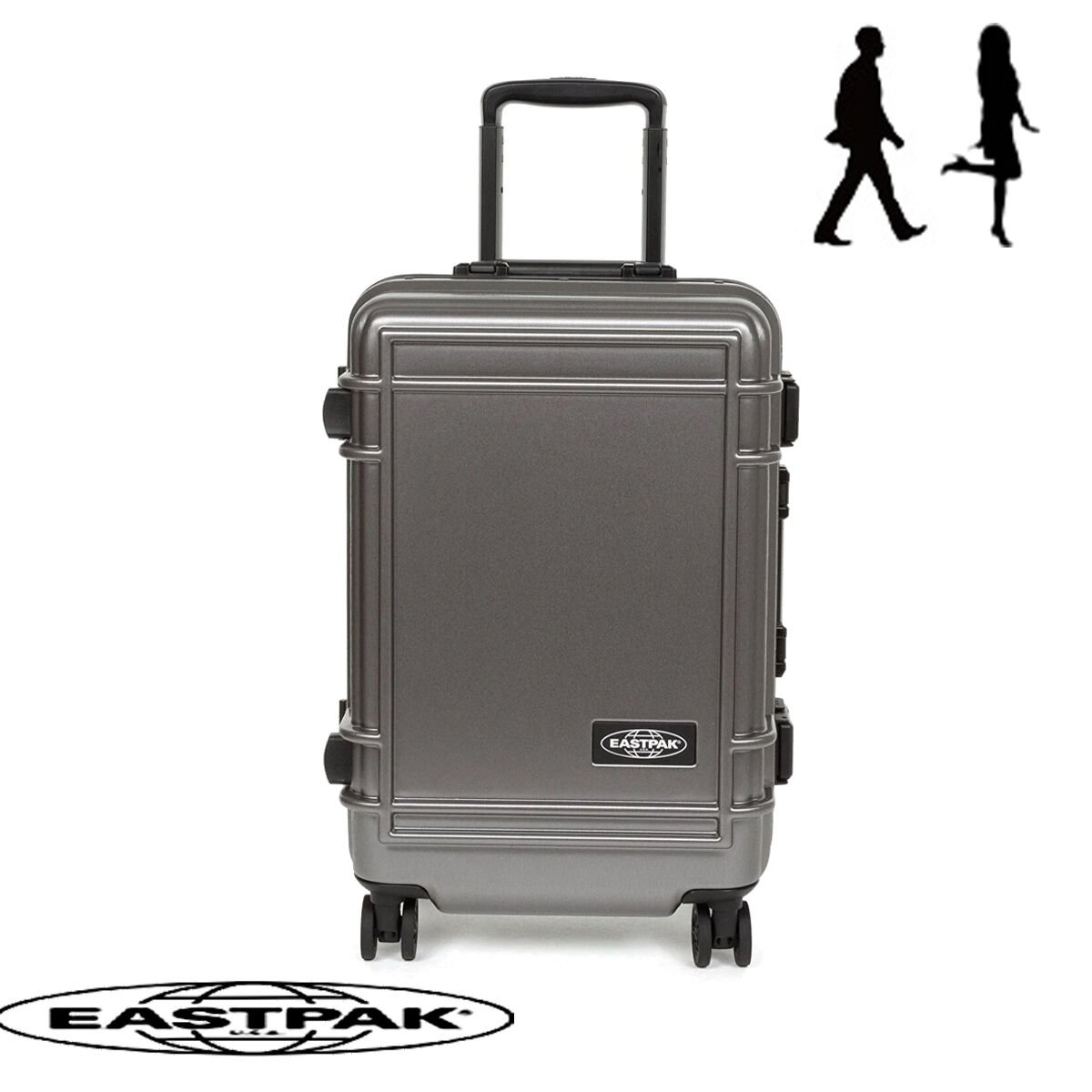 Eastpak ResistR Case S Kabin Boy Valiz – Brushed Metal Sert Kasa Valiz
