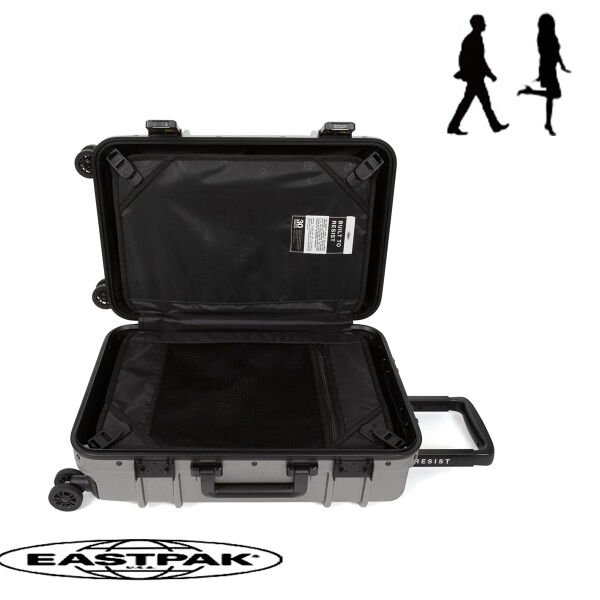Eastpak ResistR Case S Kabin Boy Valiz – Brushed Metal Sert Kasa Valiz