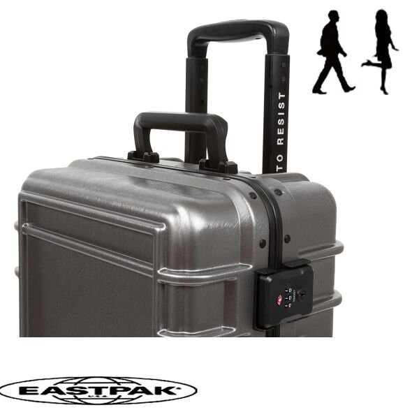 Eastpak ResistR Case S Kabin Boy Valiz – Brushed Metal Sert Kasa Valiz