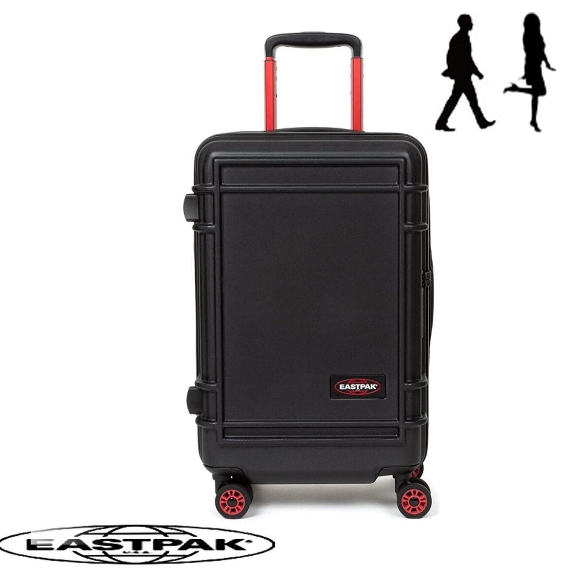 Eastpak ResistR Zip S Kabin Boy Valiz | Siyah, Sert Kabuklu, TSA