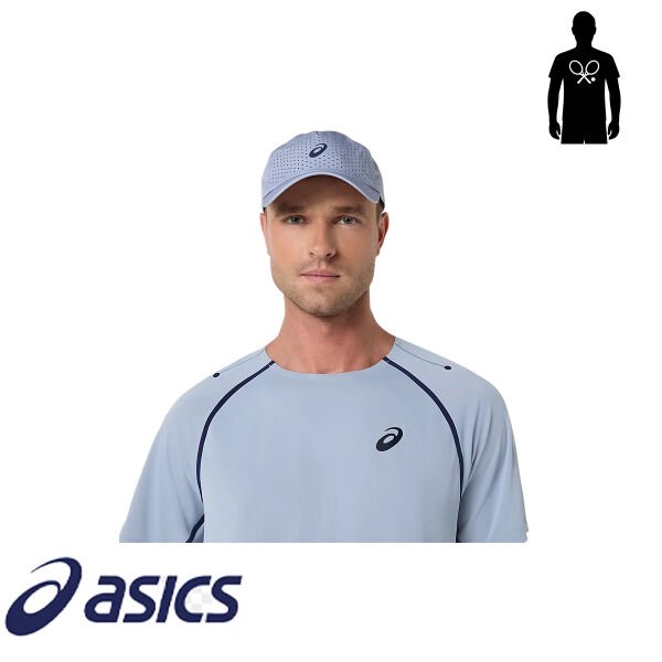 Asics Erkek Tenis Tişörtü Match SS Top Grey Blue