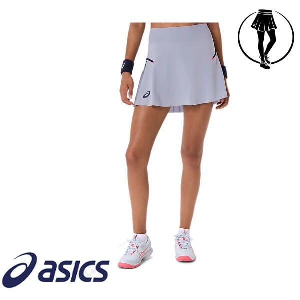 Asics Pileli Tenis Eteği Match Pleat Skirt Grey Blue