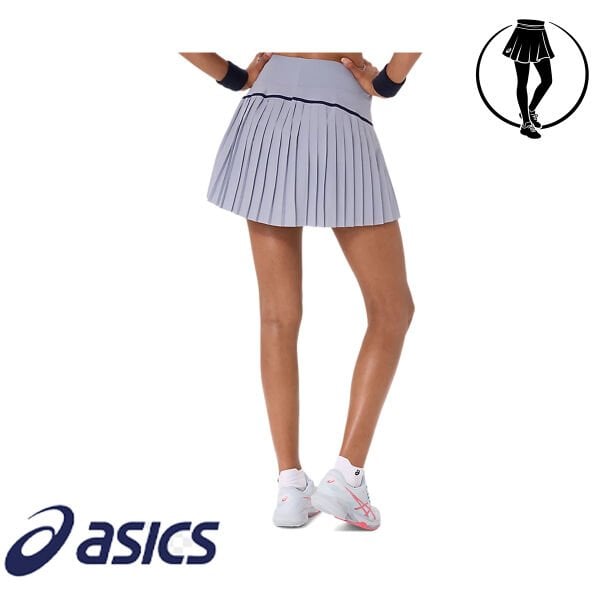 Asics Pileli Tenis Eteği Match Pleat Skirt Grey Blue