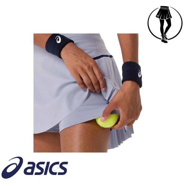 Asics Pileli Tenis Eteği Match Pleat Skirt Grey Blue