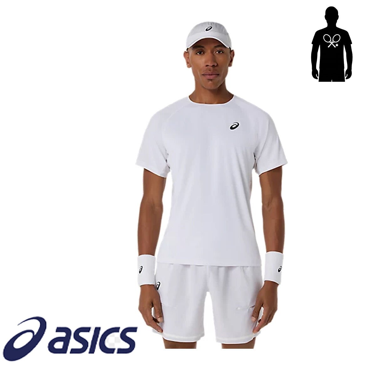 Asics Erkek Tenis Tişörtü Match SS Top White