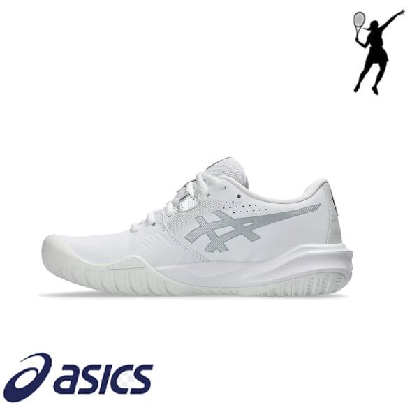 ASICS Gel-Challenger 15 Kadın Tenis Ayakkabısı – Beyaz / Saf Gümüş (Hard Court)