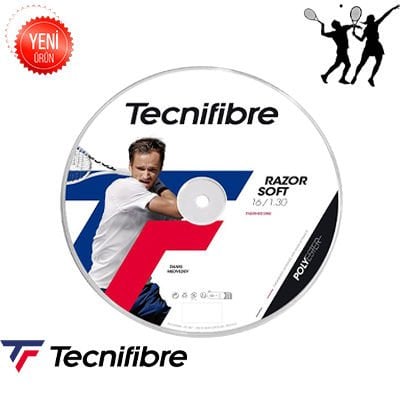 RAZOR SOFT 1.30 POLYESTER BLACK 200M RULO TECNIFIBRE TENİS RAKET KORDAJI