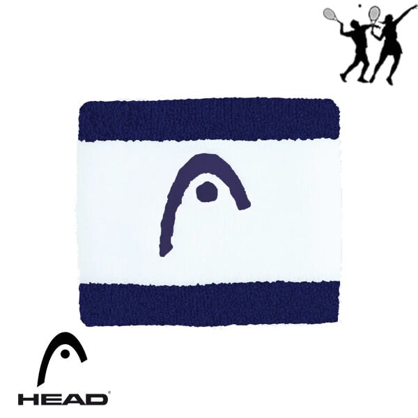 Head lacivert tenis bilekliği Wristband Striped 2.5''