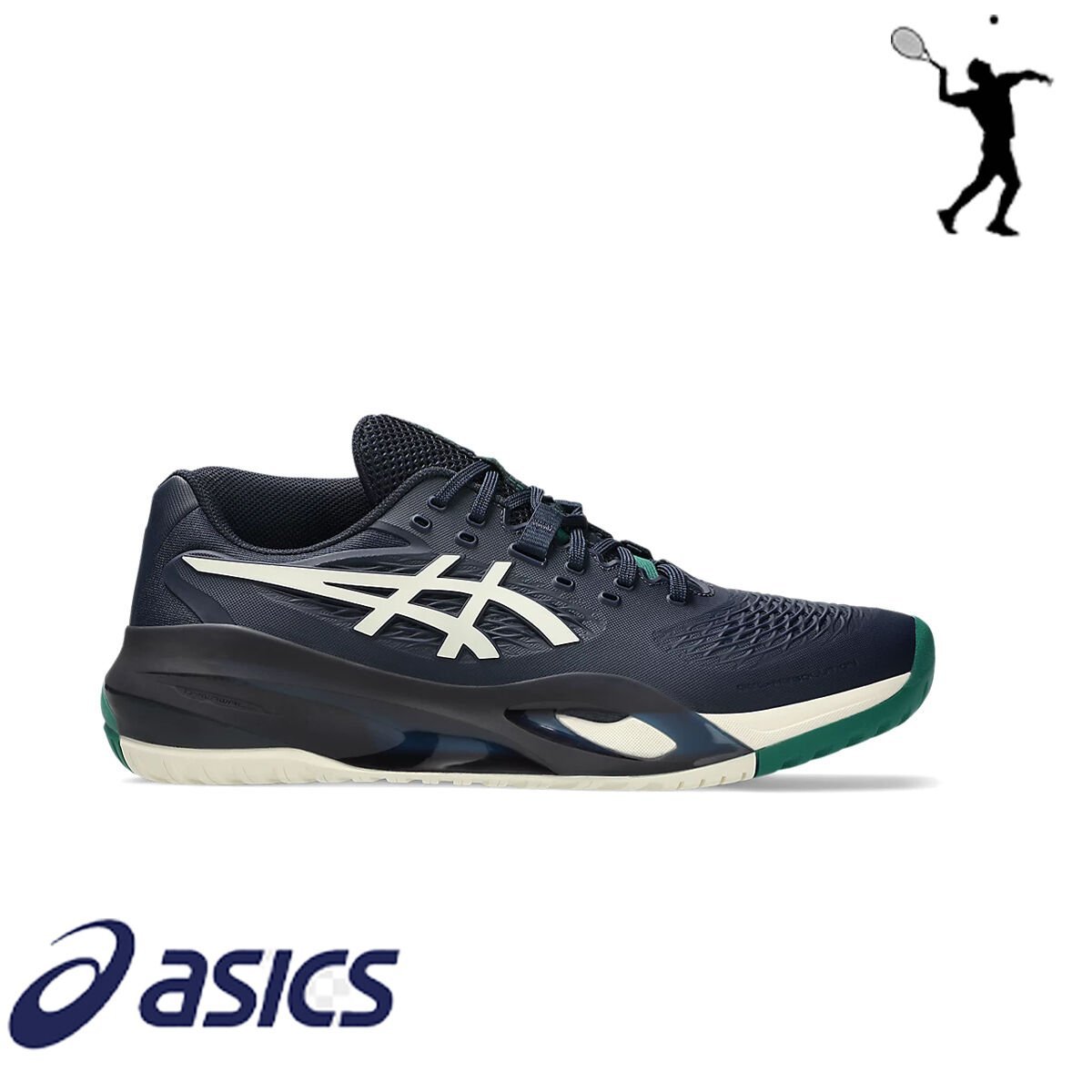 SICS Gel-Resolution X Erkek Tenis Ayakkabısı – Midnight / Cream (Hard Court)