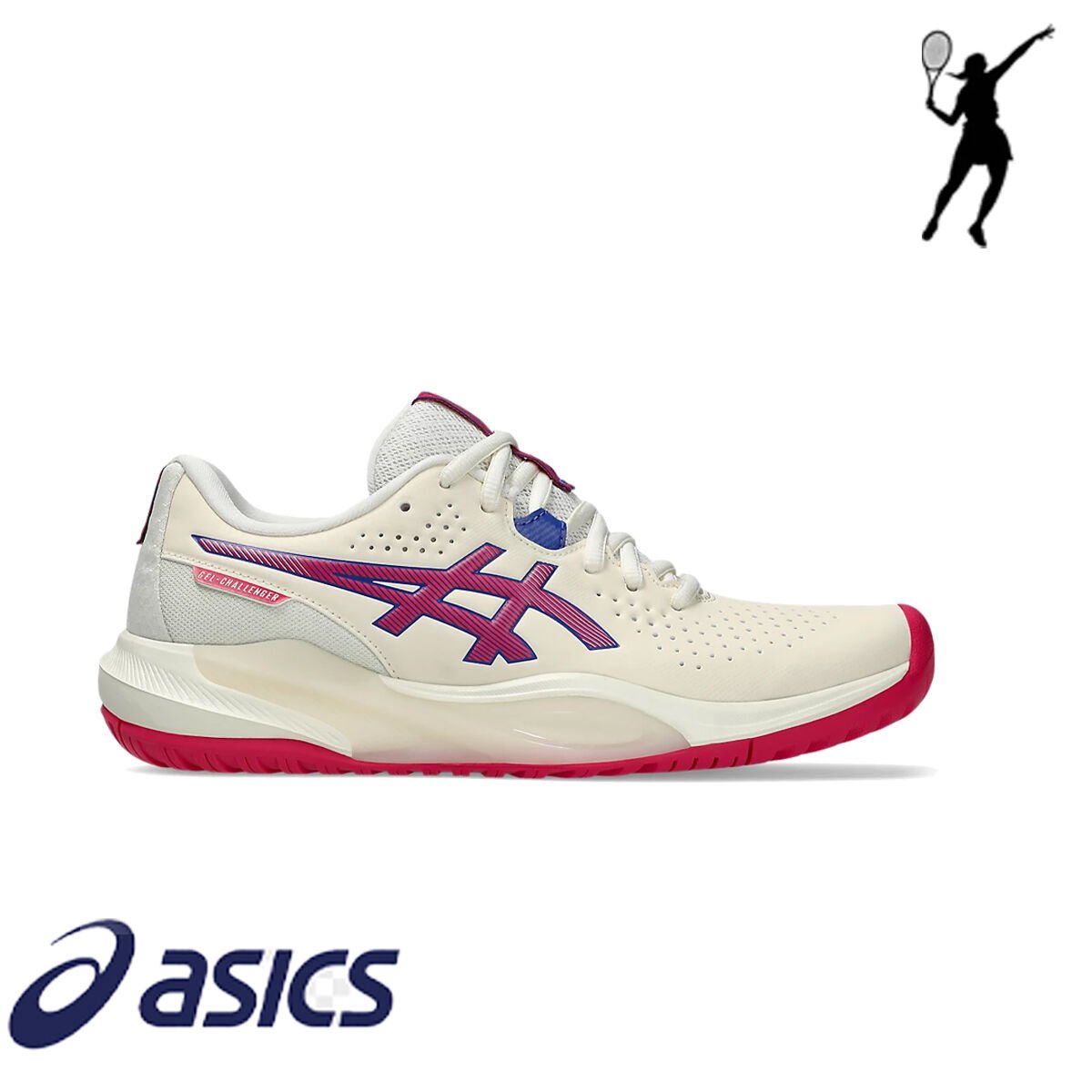 ASICS GEL‑Challenger 15 Kadın Tenis Ayakkabısı – Cream / Bright Rose (Hard Court)