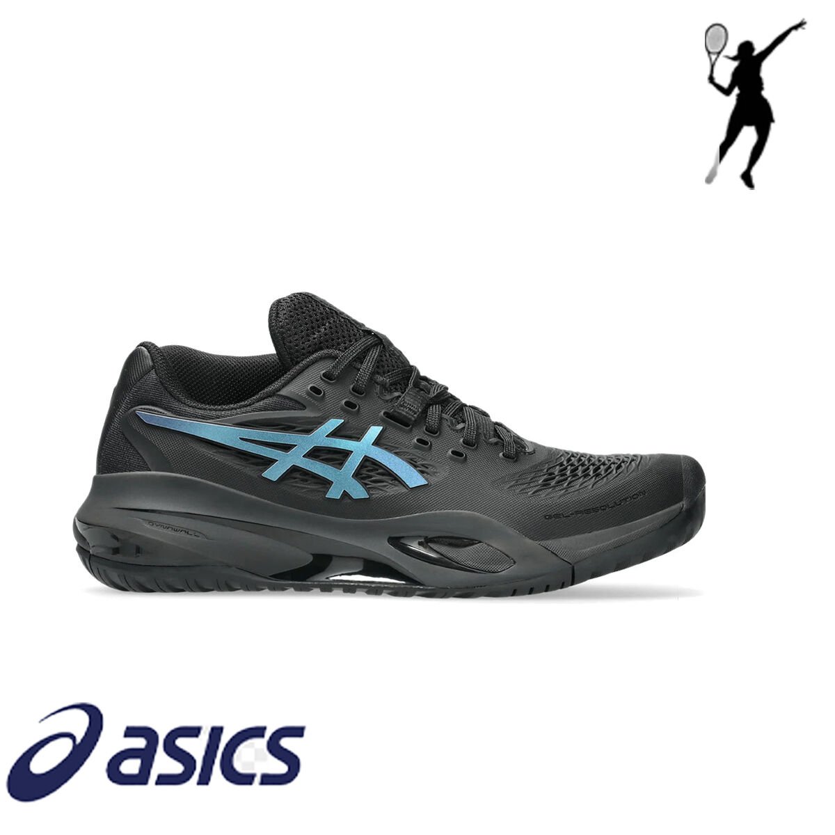 ASICS GEL-Resolution X Kadın Tenis Ayakkabısı – Night Energy / Siyah (All Court)