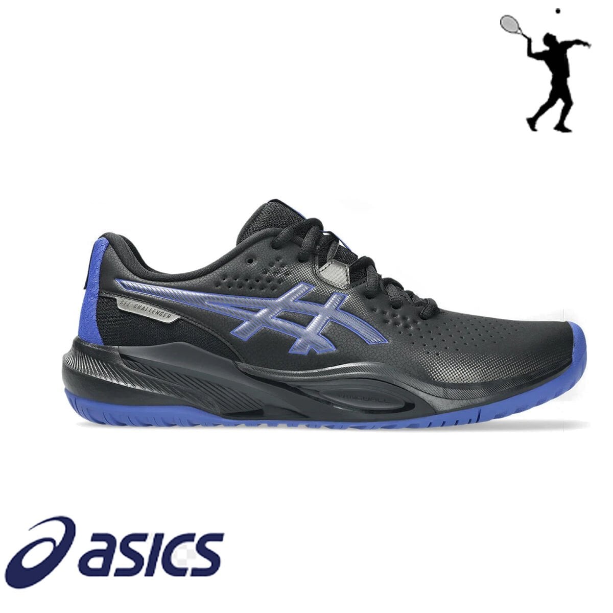 ASICS GEL-Challenger 15 Erkek Tenis Ayakkabısı – Black / Blue (Hard Court