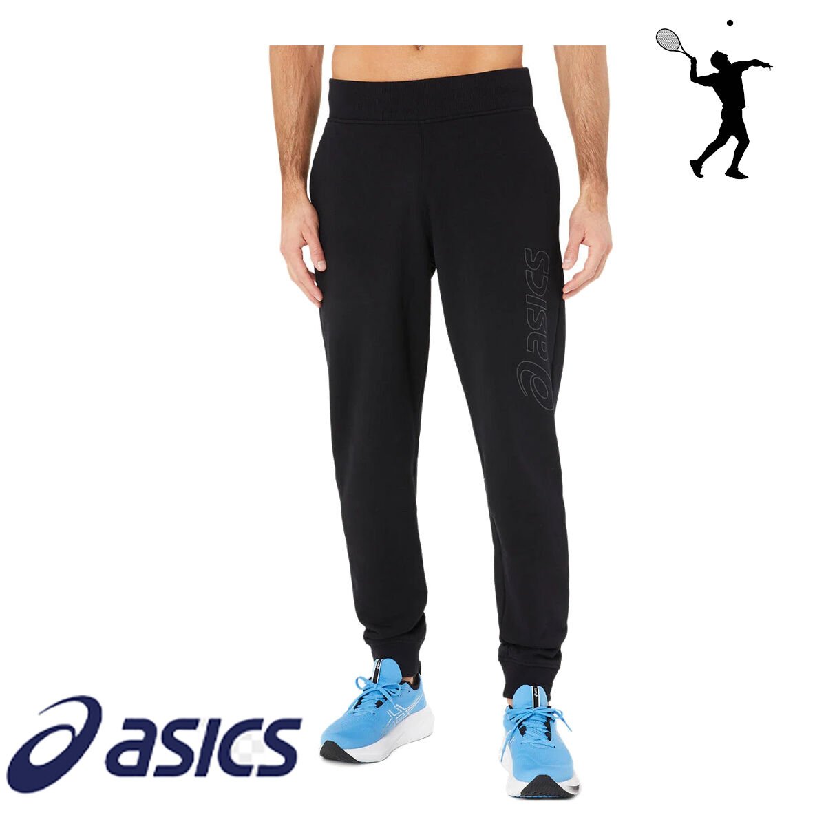 ASICS Logo Sweatpant Erkek Eşofman Altı – Siyah