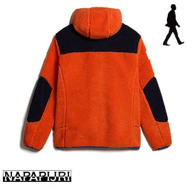 Erkek Turuncu Yupik Kapşonlu Hırka - Napapijri Erkek Polar