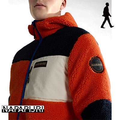 Erkek Turuncu Yupik Kapşonlu Hırka - Napapijri Erkek Polar