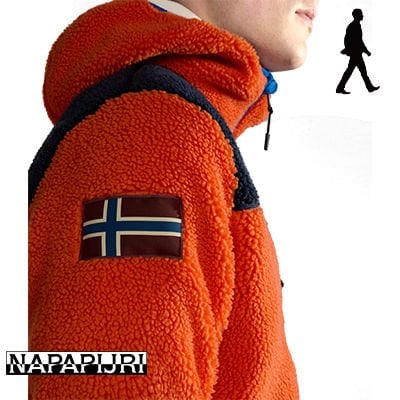 Erkek Turuncu Yupik Kapşonlu Hırka - Napapijri Erkek Polar