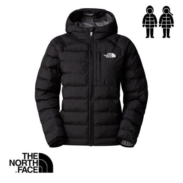 The North Face B Perrito Reversible Kapüşonlu Erkek Çocuk Ceket – TNF Siyah / Füme İnci (Çift Taraflı)