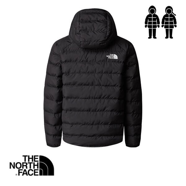 The North Face G Perrito Reversible Kapüşonlu Kız Çocuk Ceket – TNF Siyah / Füme İnci (Çift Taraflı)