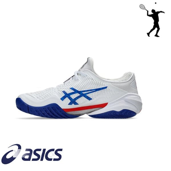 ASICS Court FF 3 Novak Erkek Tenis Ayakkabısı – Beyaz / Mavi (Hard Court)
