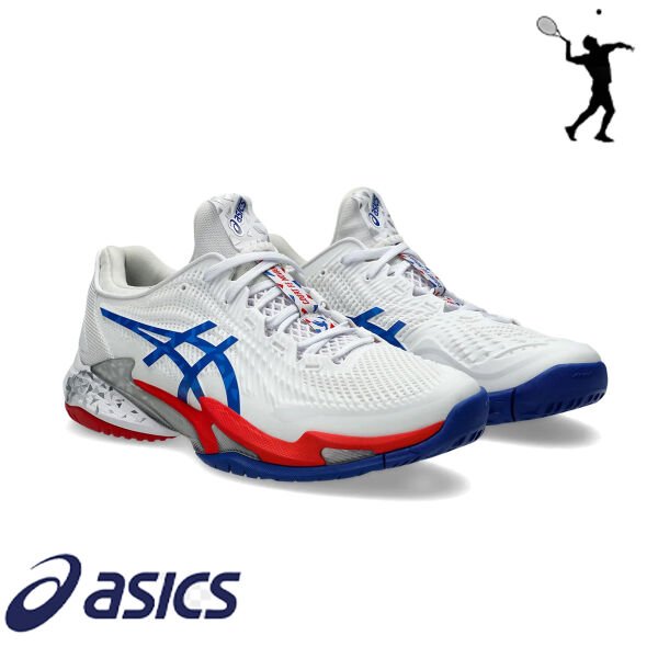 ASICS Court FF 3 Novak Erkek Tenis Ayakkabısı – Beyaz / Mavi (Hard Court)