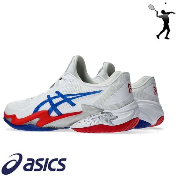 ASICS Court FF 3 Novak Erkek Tenis Ayakkabısı – Beyaz / Mavi (Hard Court)