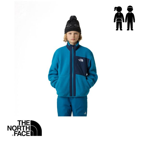 The North Face B Yumiori Tam Fermuarlı Erkek Çocuk Polar Ceket – Alacakaranlık Mavisi / Zirve Laciverti