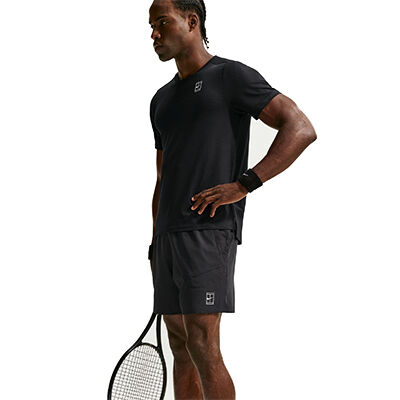Nike Erkek Tenis Şortu NikeCourt Dri-FIT Advantage 6 Inch Black White