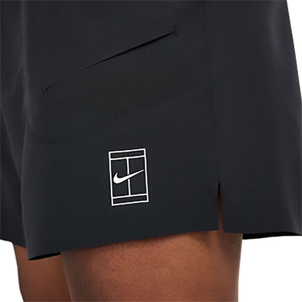 Nike Erkek Tenis Şortu NikeCourt Dri-FIT Advantage 6 Inch Black White