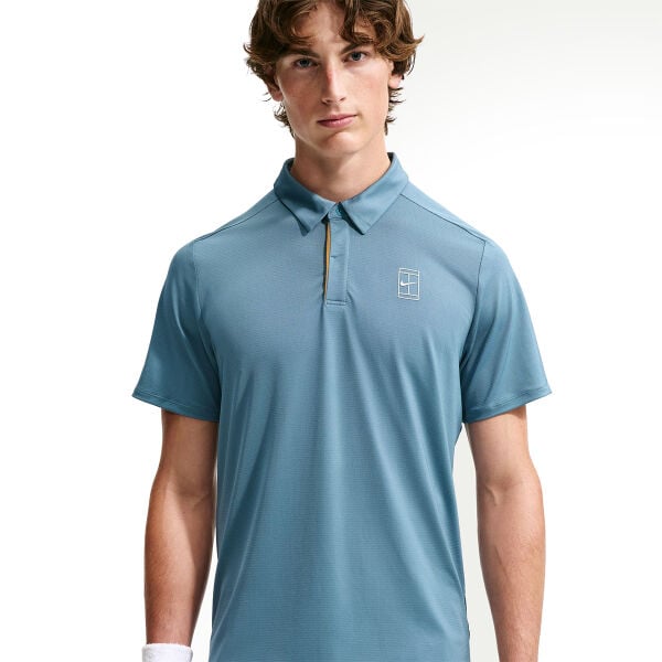 Nike Erkek Tenis Polo Tişörtü NikeCourt Dri-FIT Advantage Blue