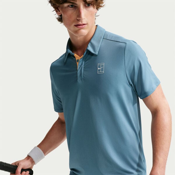 Nike Erkek Tenis Polo Tişörtü NikeCourt Dri-FIT Advantage Blue