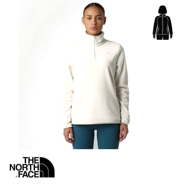 The North Face Glacier 1/4 Zip Polar – Kadın – White Dune